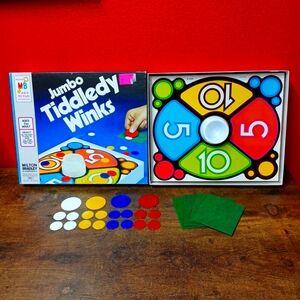 Vintage 1974 JUMBO TIDDLEDY WINKS, Milton Bradley,  Made in USA